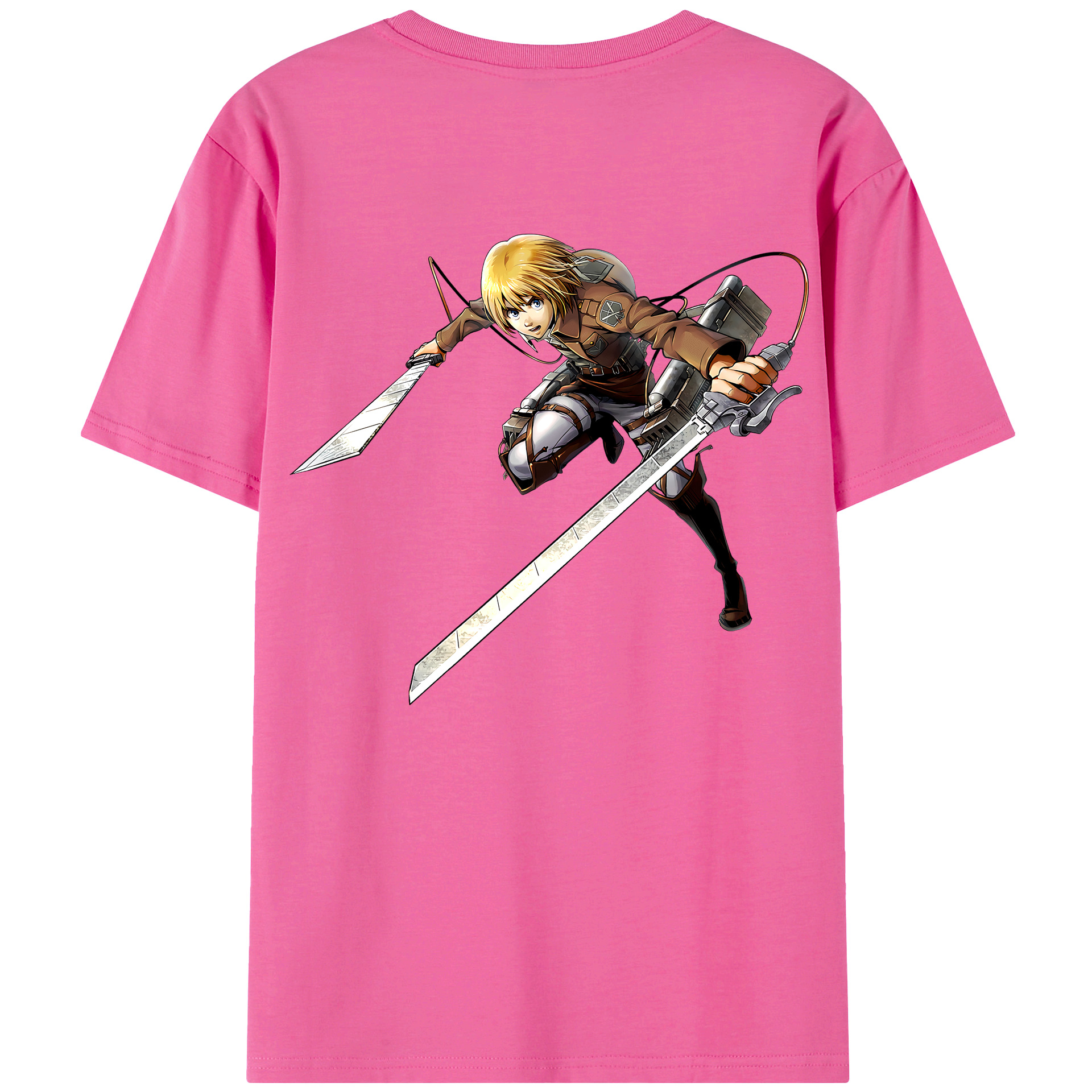 （画像用） 進撃の巨人 アルミン·アルレルト Attack on Titan Armin Arlert レディース半袖Tシャツ(バックプリント)